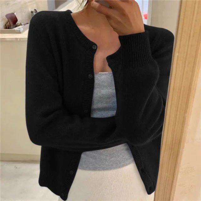 Women's Knit Button-Front Cardigan