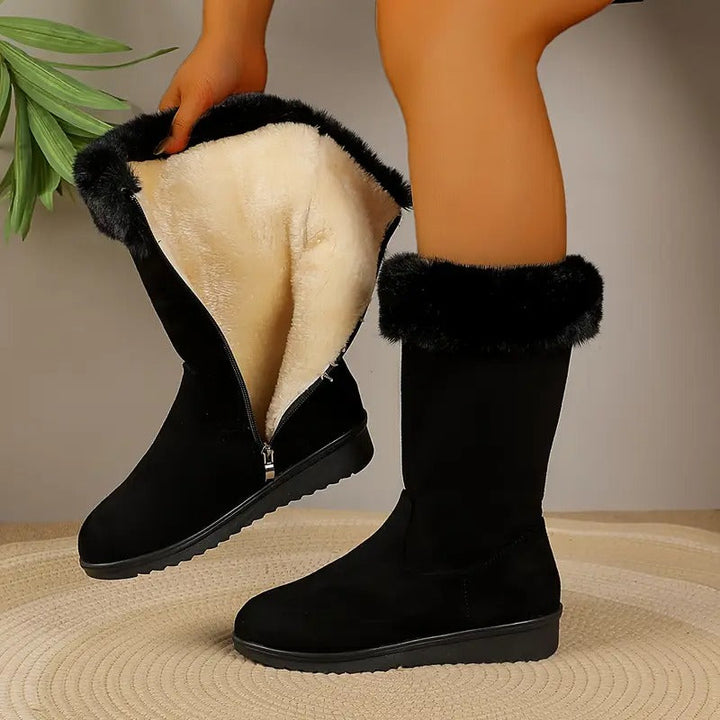 Women's Faux Fur Trim Orthopaedic Snow Boots
