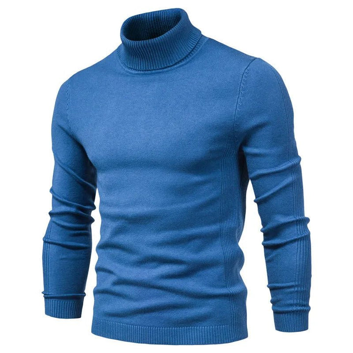 Men's Slim-Fit Turtleneck Jumper with Mock Neck