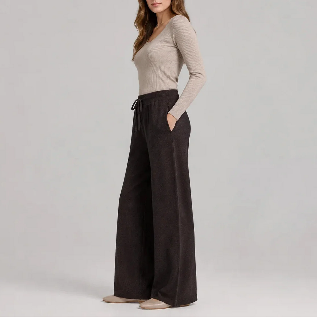 Women's Wide Leg Drawstring Lounge Pants with Side Pockets