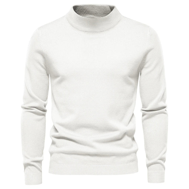 Men's Slim-Fit Turtleneck Jumper with Mock Neck