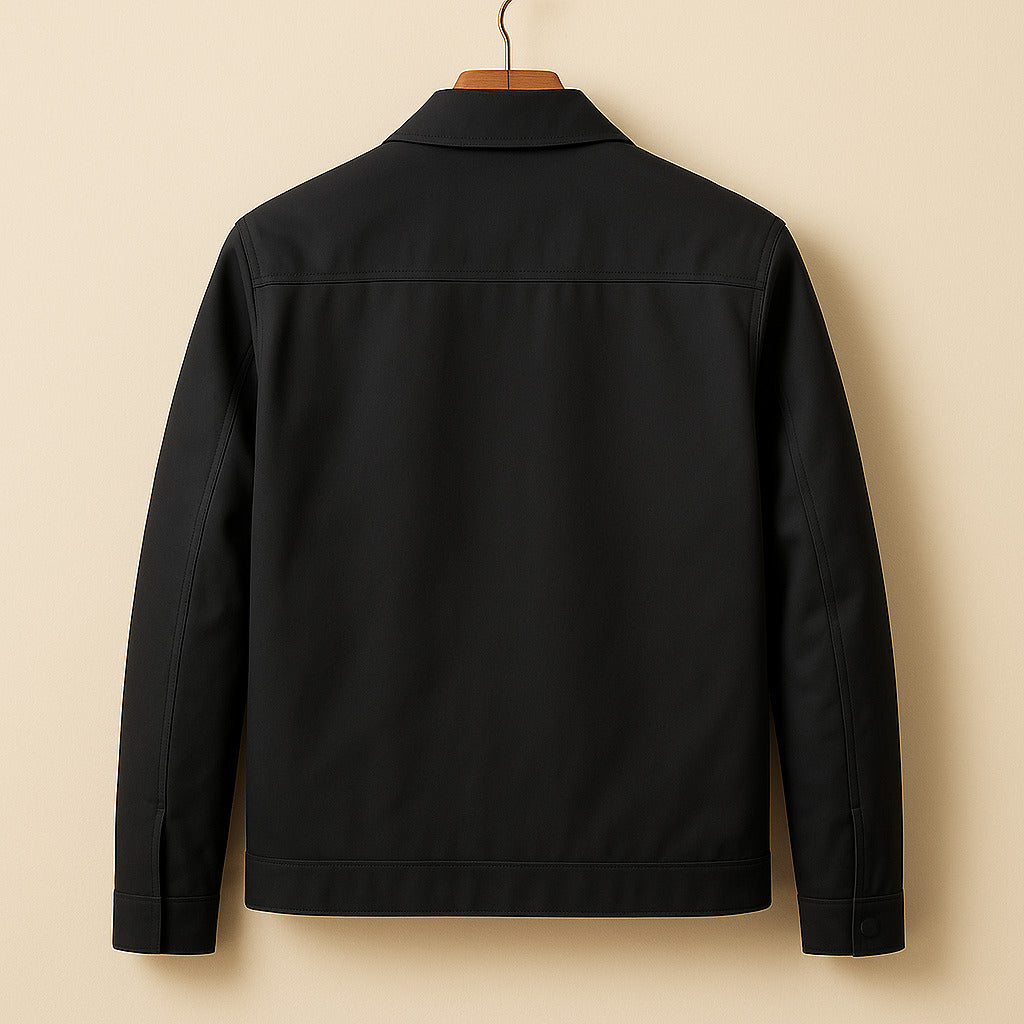 Men's Classic Harrington Jacket with Zip Front