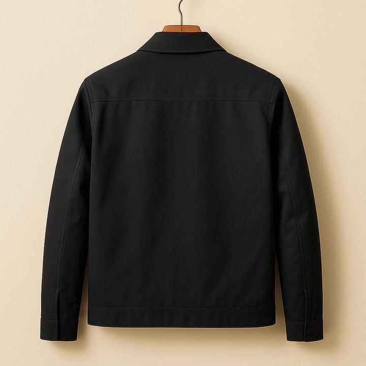 Men's Classic Harrington Jacket with Zip Front