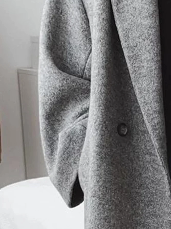 Women's Cotton Blend Long Tailored Overcoat in Regular Fit