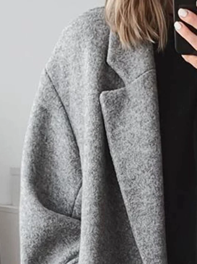 Women's Cotton Blend Long Tailored Overcoat in Regular Fit