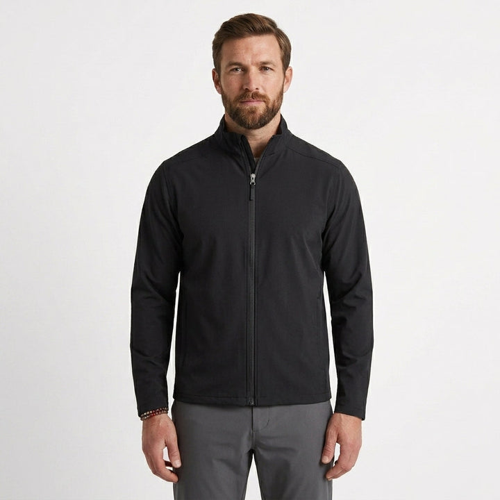 Men's Ribbed Bomber Jacket with Zip Front