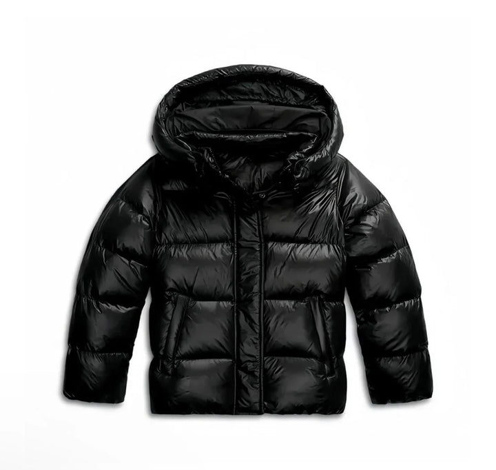 Women's Hooded Puffer Jacket with Zip Pockets