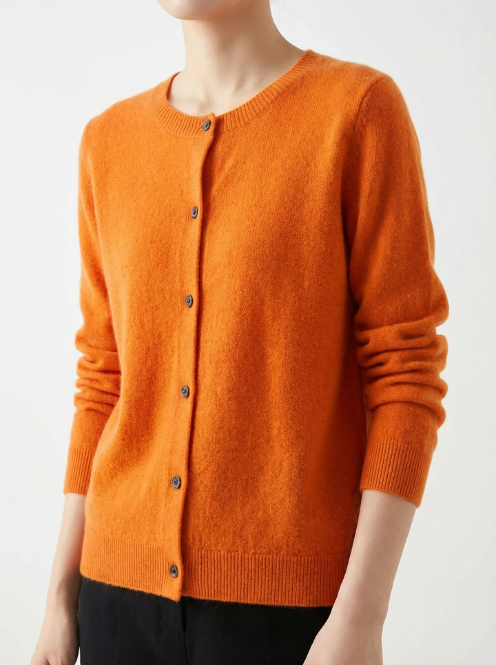 Women's Merino Wool Cardigan with Raglan Sleeves
