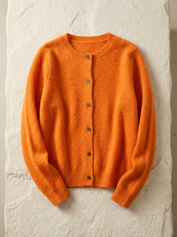 Women's Merino Wool Cardigan with Raglan Sleeves