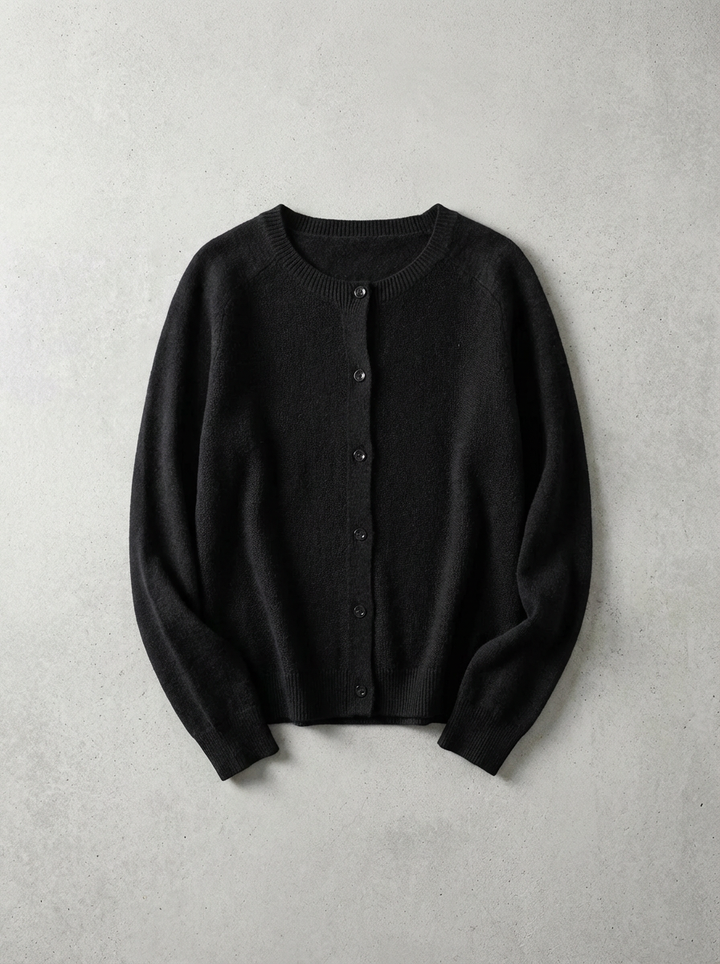 Women's Merino Wool Cardigan with Raglan Sleeves
