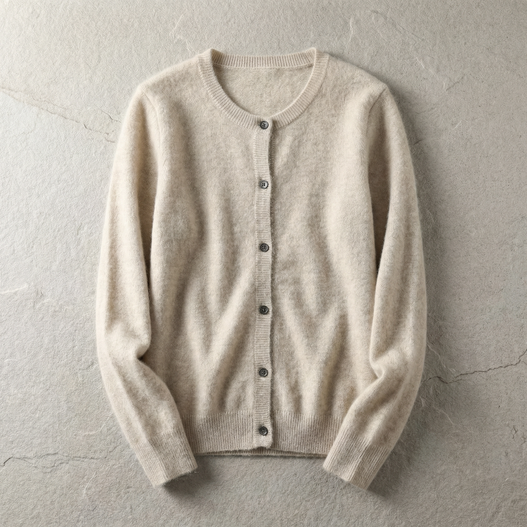 Women's Cashmere Blend Cardigan with Button Front
