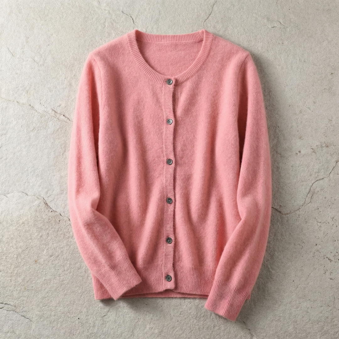 Women's Cashmere Blend Cardigan with Button Front