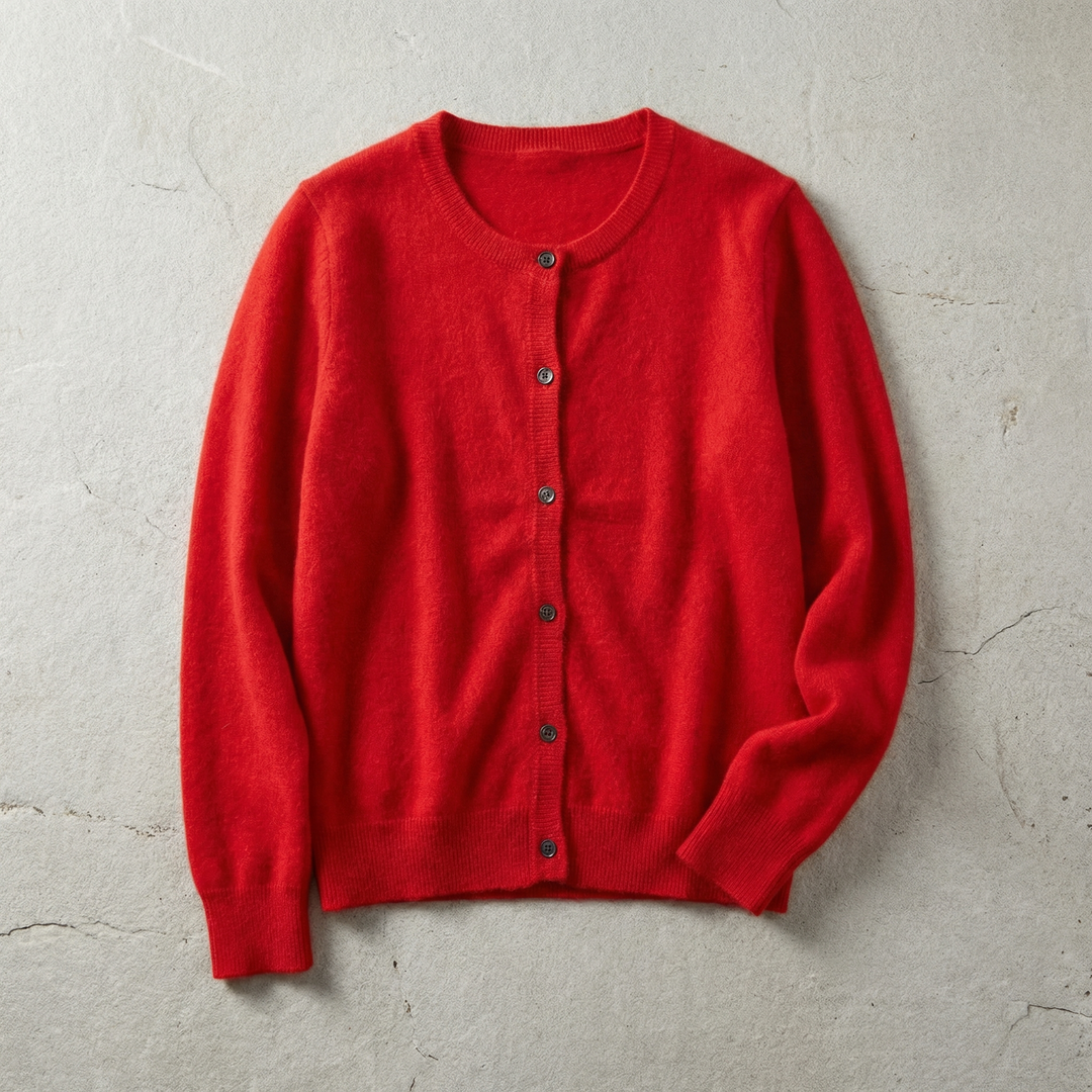 Women's Cashmere Blend Cardigan with Button Front