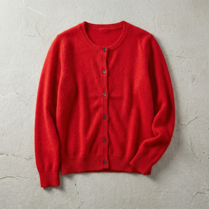 Women's Cashmere Blend Cardigan with Button Front