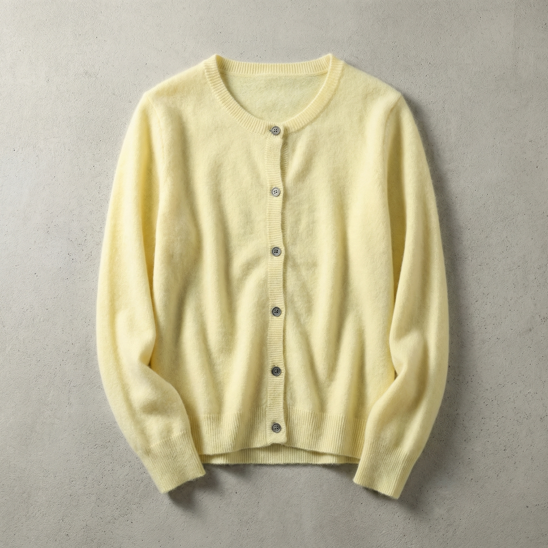 Women's Cashmere Blend Cardigan with Button Front