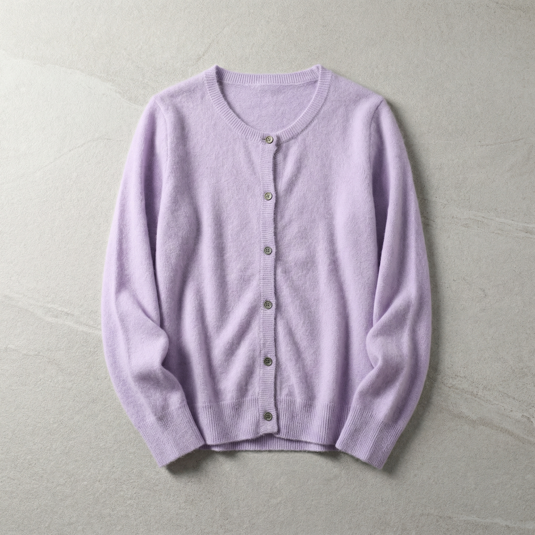 Women's Cashmere Blend Cardigan with Button Front
