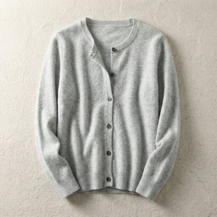 Women's Cashmere Blend Cardigan with Button Front