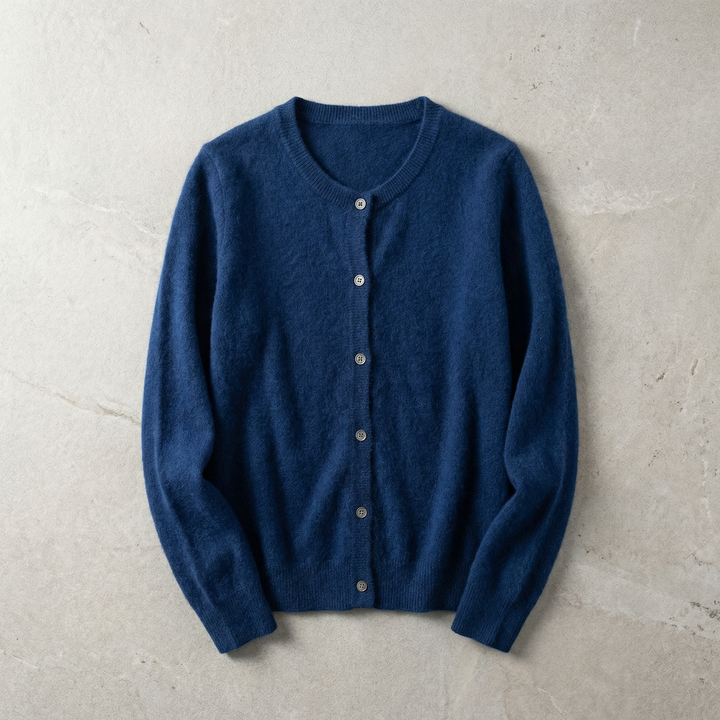 Women's Cashmere Blend Cardigan with Button Front