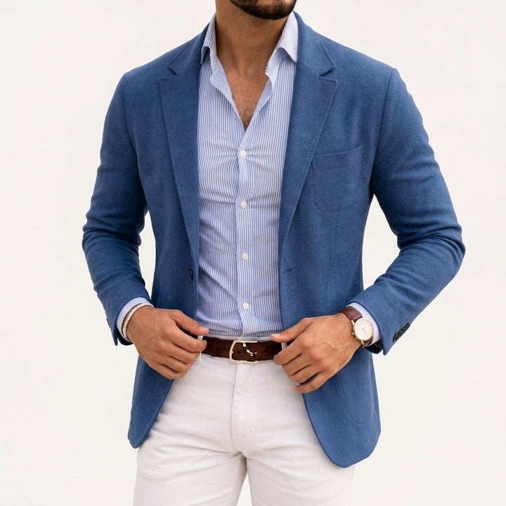Men's Knit Blazer in Modern Slim Fit
