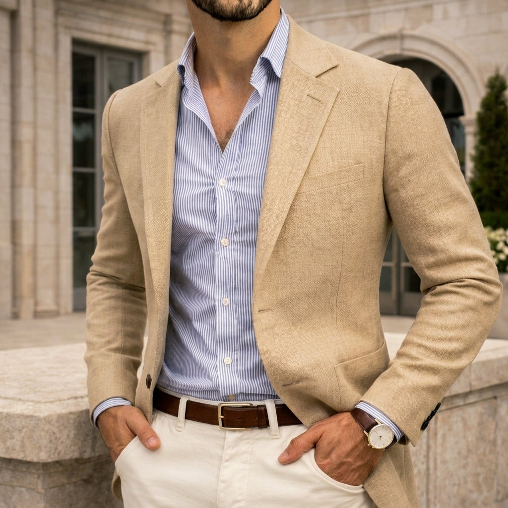 Men's Knit Blazer in Modern Slim Fit