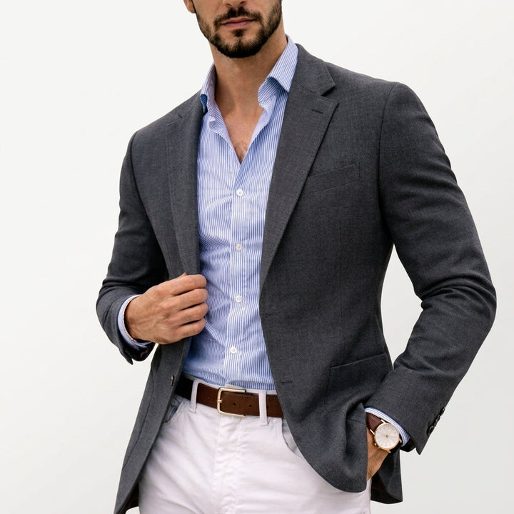 Men's Knit Blazer in Modern Slim Fit