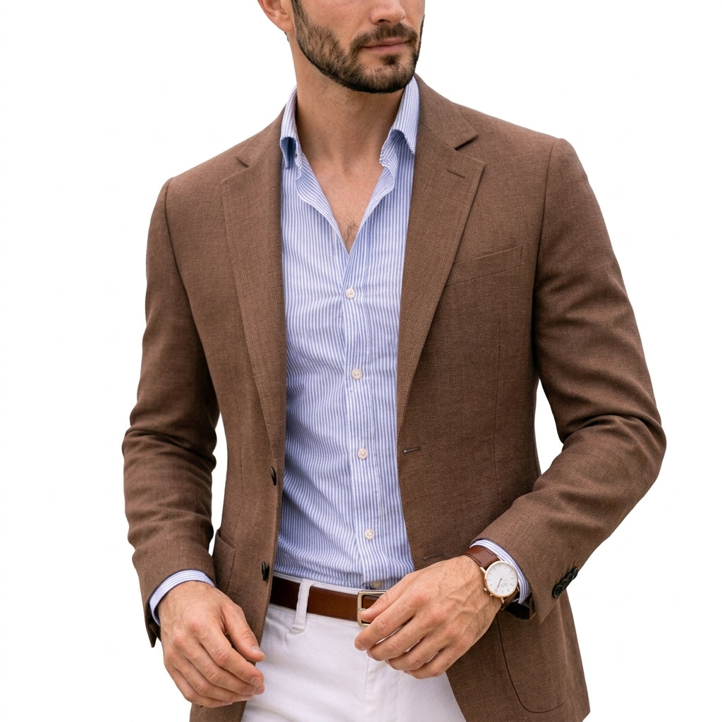 Men's Knit Blazer in Modern Slim Fit