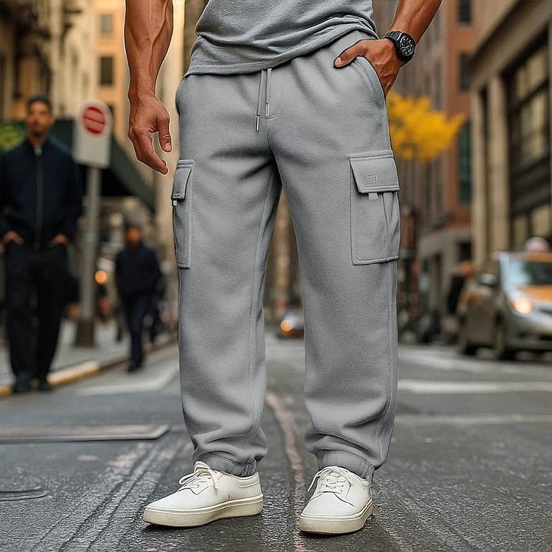 Men's Cargo Joggers with Adjustable Drawstring Waist