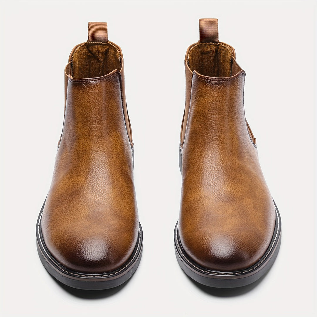 Men's Chelsea Boots with Elastic Side Panels
