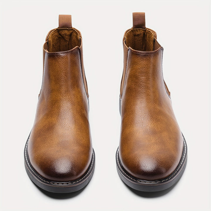 Men's Chelsea Boots with Elastic Side Panels