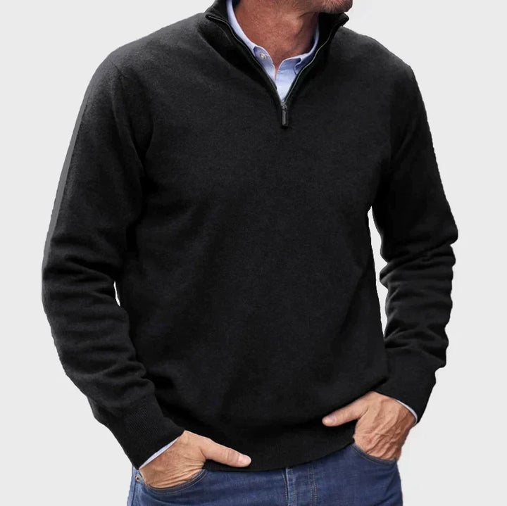 Men's Knitted Quarter Zip Jumper