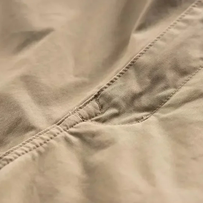 Men's Cotton Cargo Trousers with Turn-Up Hem