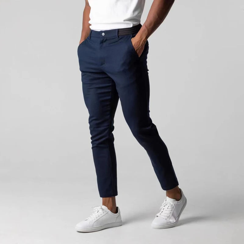 Men's Stretch Chinos with Flexible Waistband