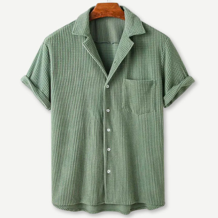 Men's Waffle Knit Short Sleeve Shirt in a Relaxed Fit