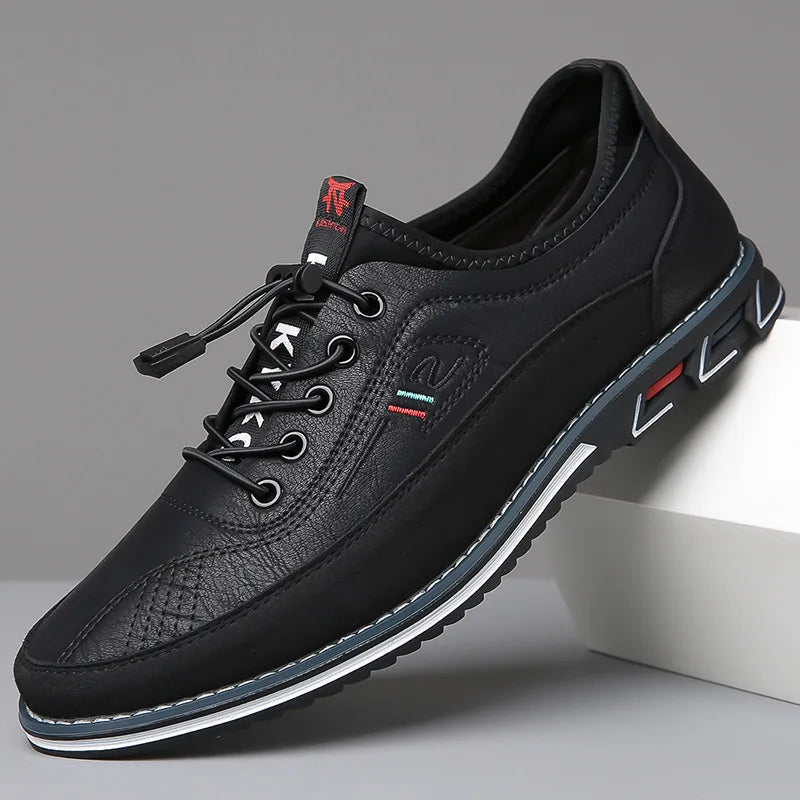 Men's Lace Up Leather Trainers