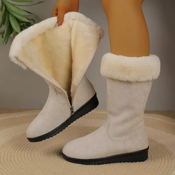 Women's Faux Fur Trim Orthopaedic Snow Boots