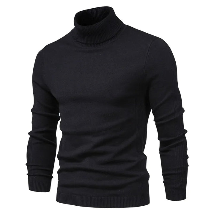 Men's Slim-Fit Turtleneck Jumper with Mock Neck