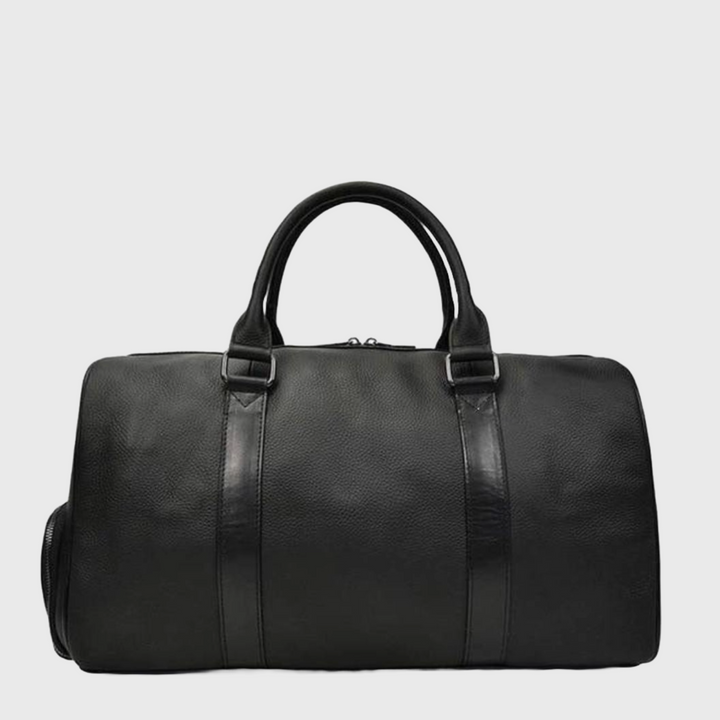 Leather Duffel Bag with Double Top Handle