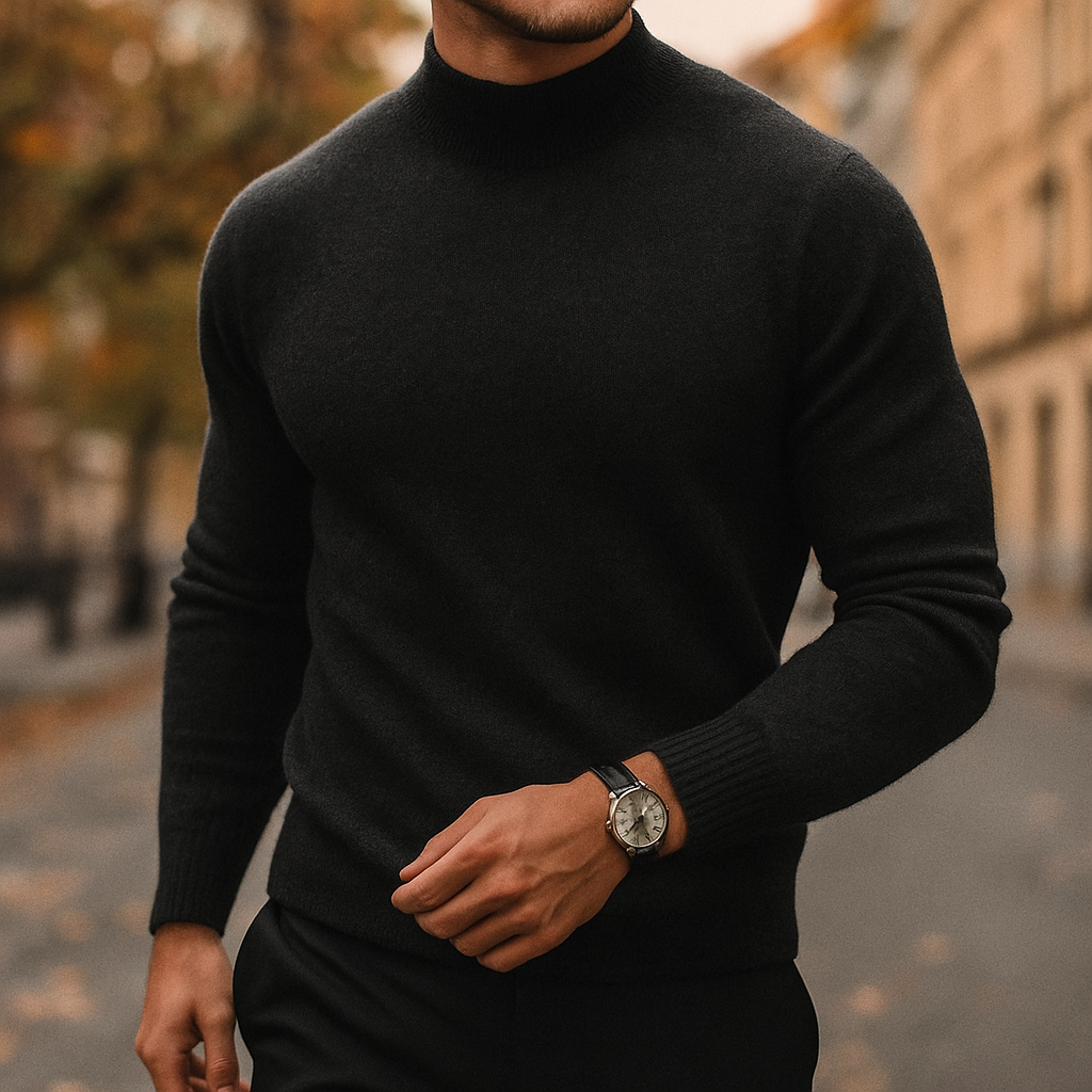 Men's Roll Neck Knitted Jumper