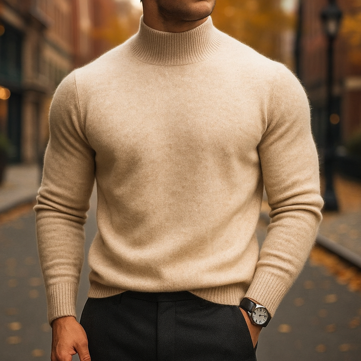 Men's Roll Neck Knitted Jumper