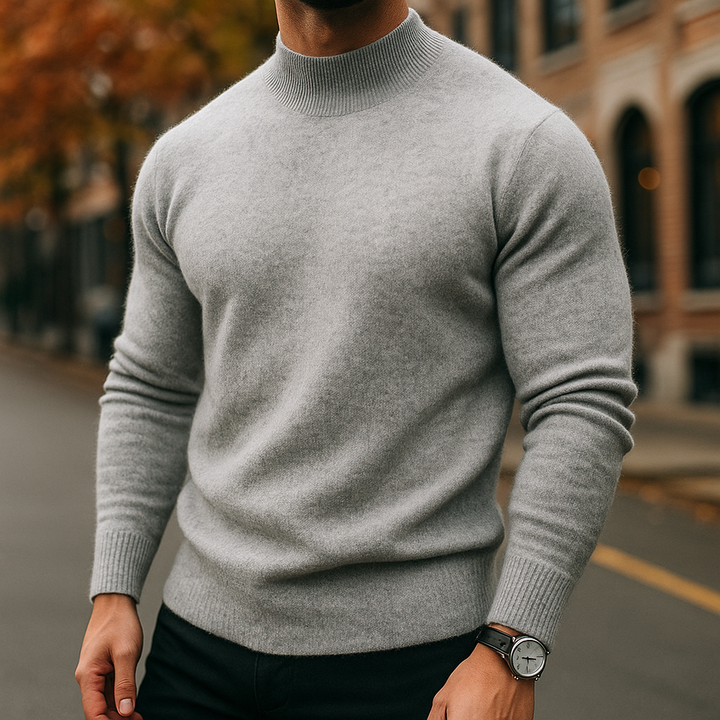 Men's Roll Neck Knitted Jumper