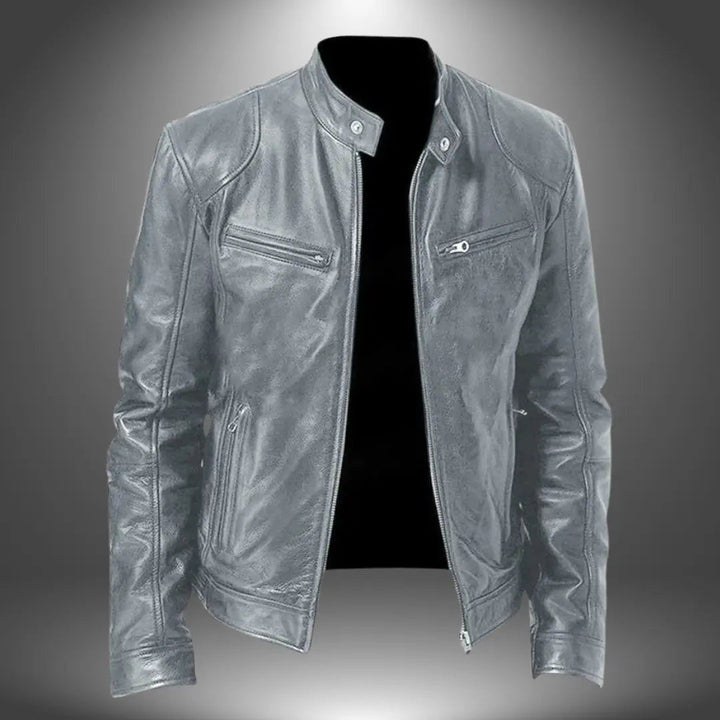 Men's Leather Biker Jacket