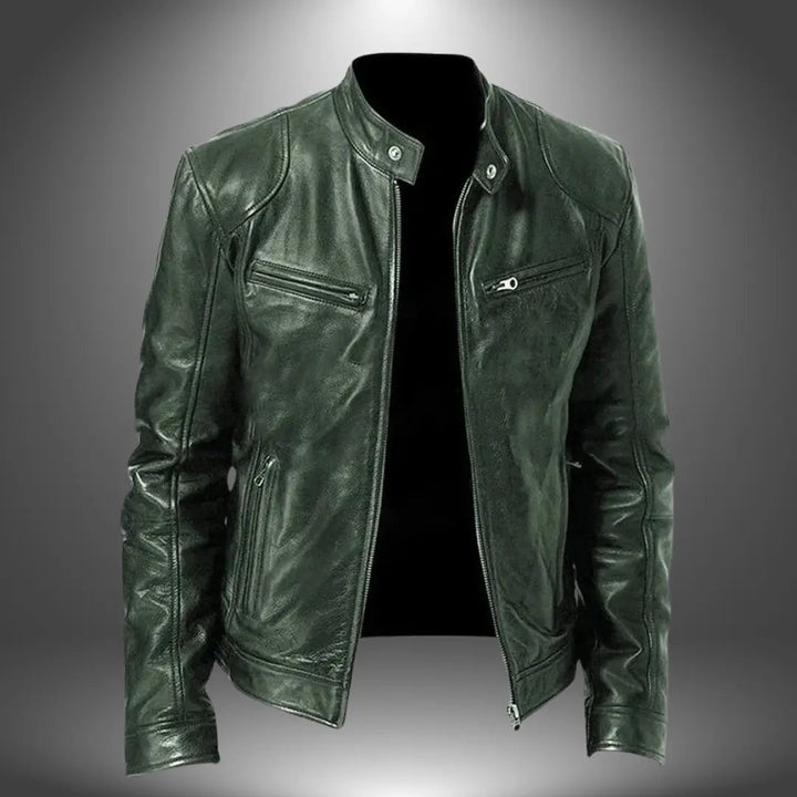 Men's Leather Biker Jacket