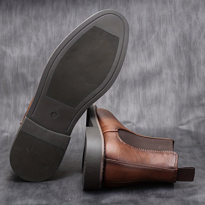 Men's Chelsea Boots with Elastic Side Panels