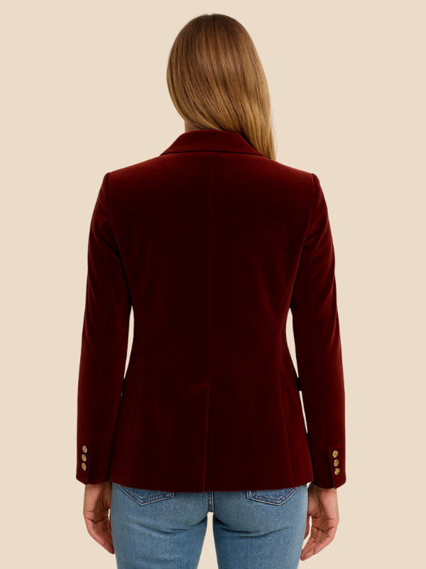 Women's Tailored Velvet Blazer