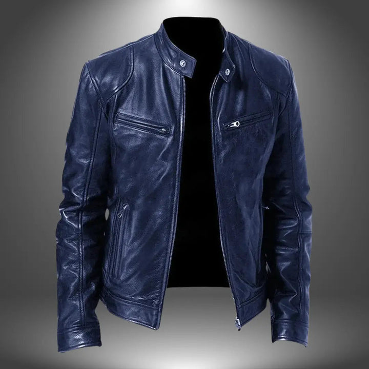 Men's Leather Biker Jacket