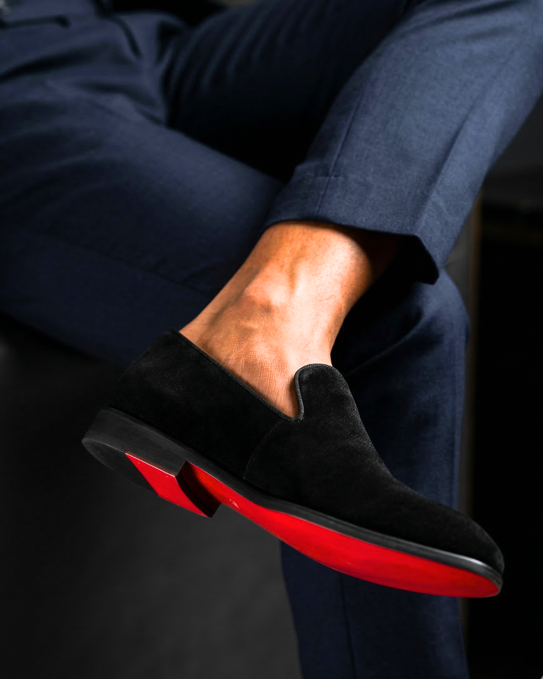Men's Suede Loafers with Cushioned Insole