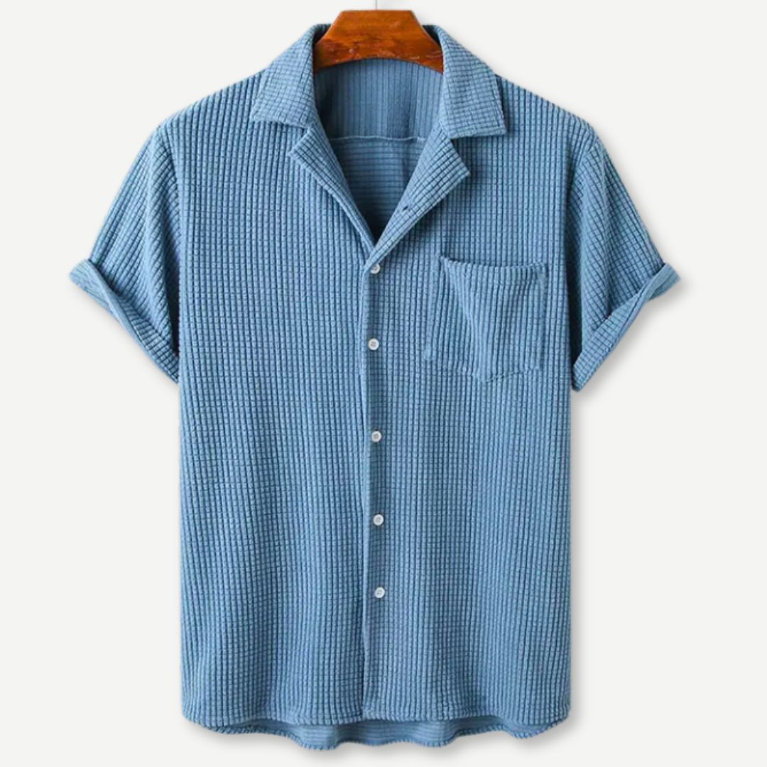 Men's Waffle Knit Short Sleeve Shirt in a Relaxed Fit