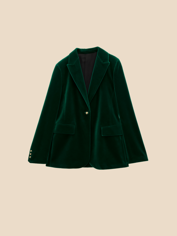 Women's Tailored Velvet Blazer