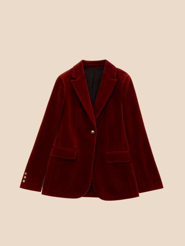 Women's Tailored Velvet Blazer