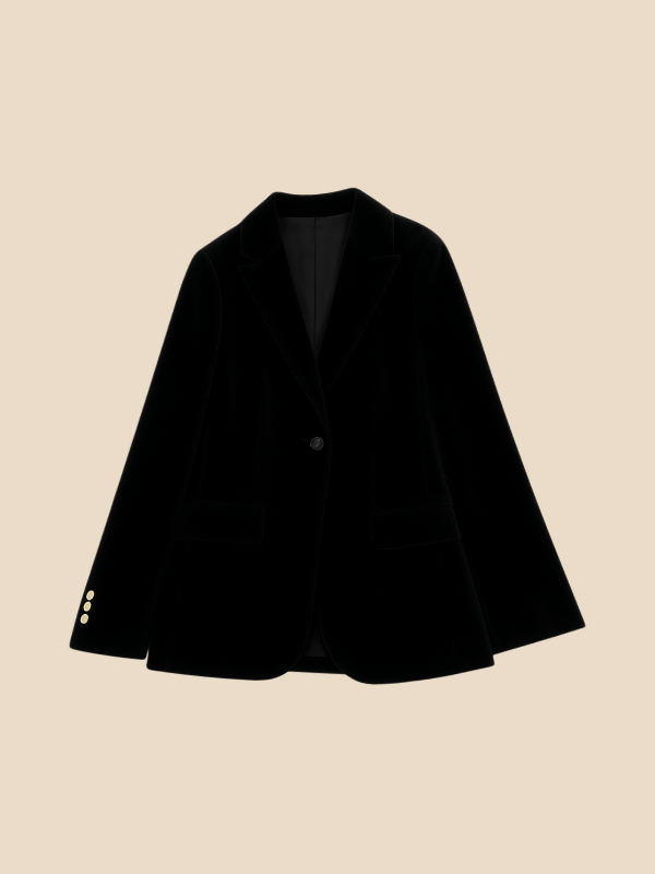 Women's Tailored Velvet Blazer